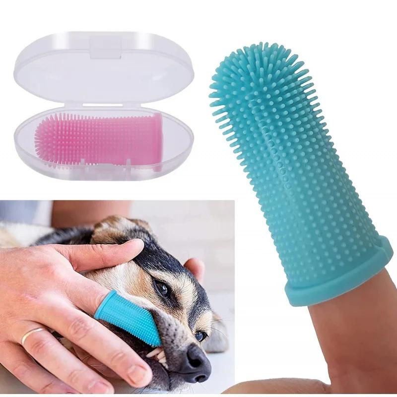 Brosse a Dents Doigt pour Chien (Lot de 6)